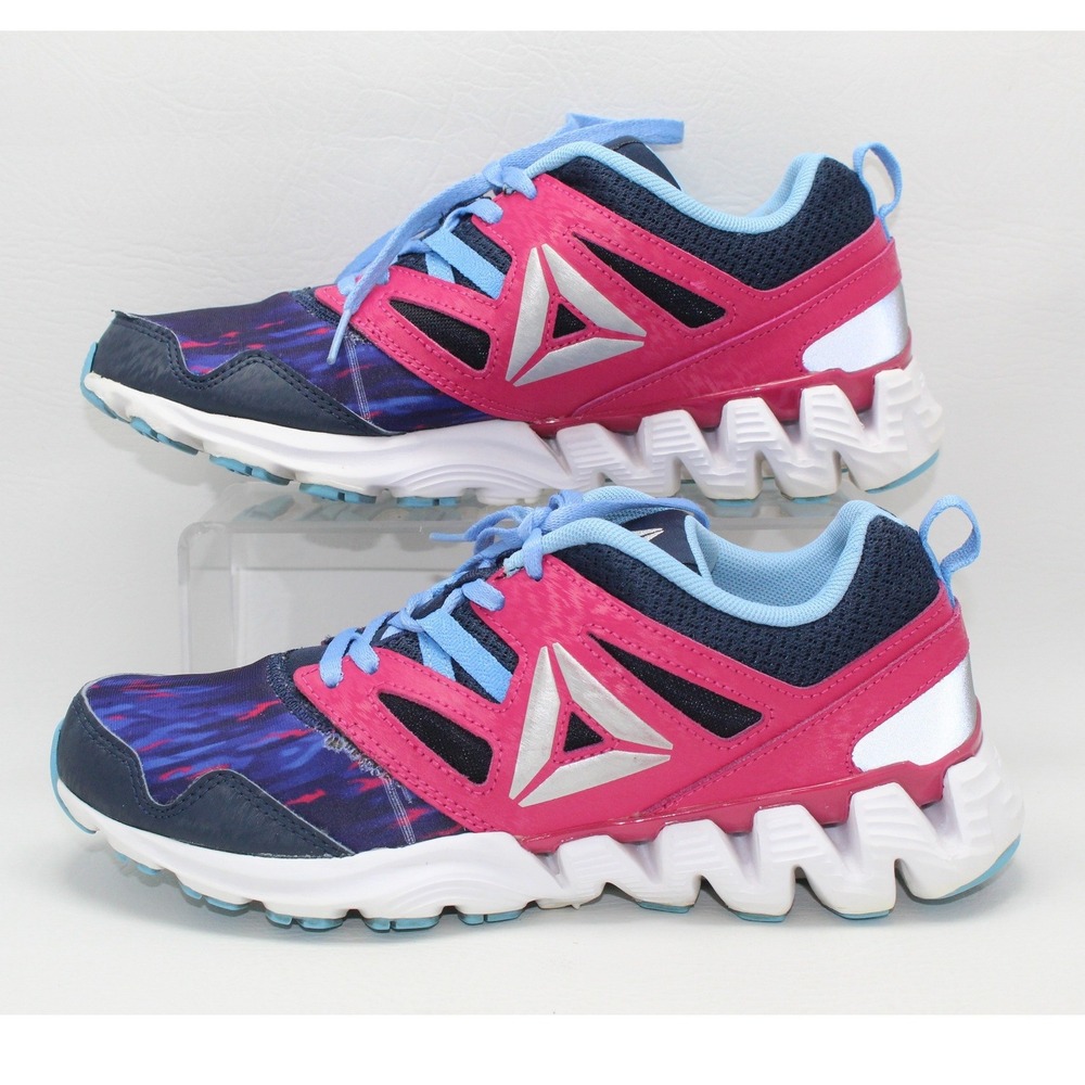 Reebok ZigTech Womens Running Shoes Pink Purple Blue BD5270 Size 6
